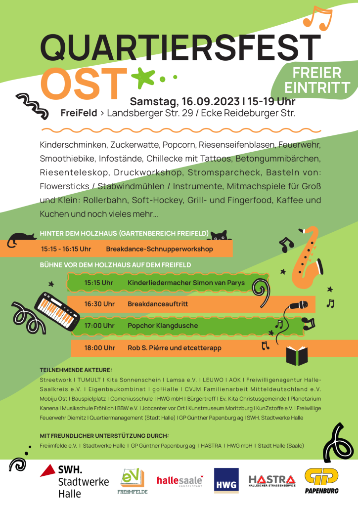Quartiersfest Freiimfelde 2023 - Plakat