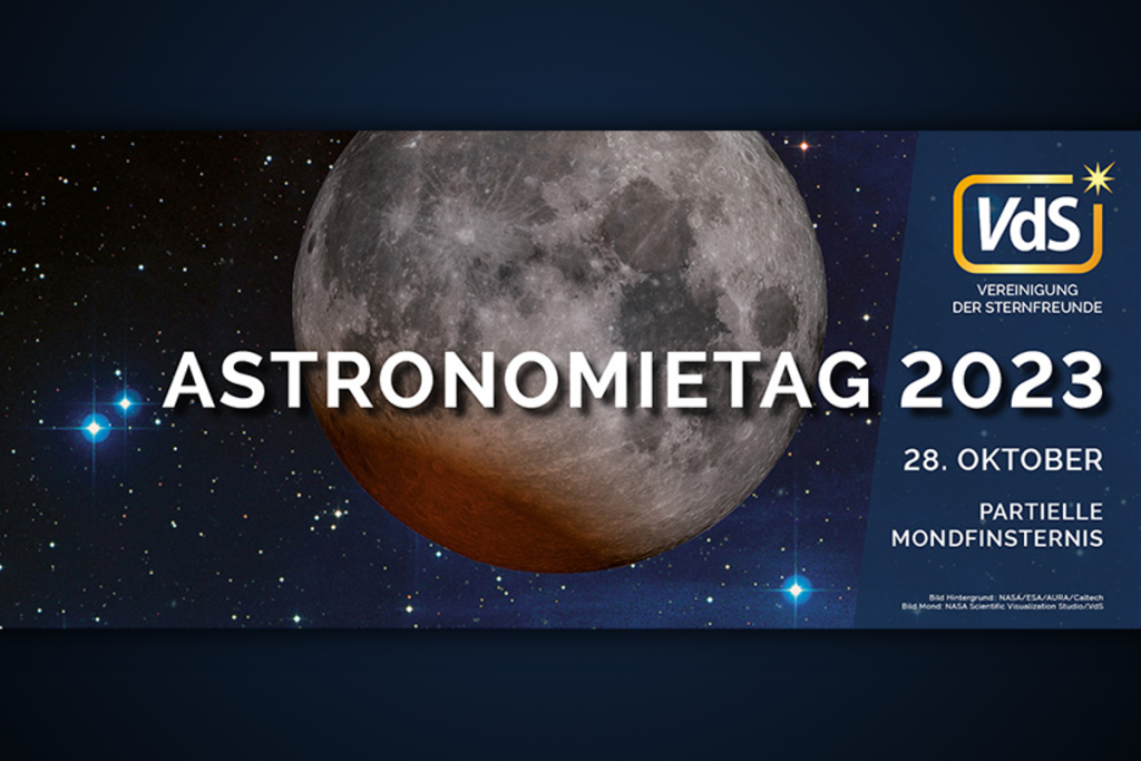 Titelbild des Astronomietages 2023 - Thema Mondfinsternis